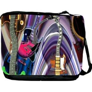 Rikki KnightTM Retro Guitar Kaleidescope Design Messenger Bag   Book 