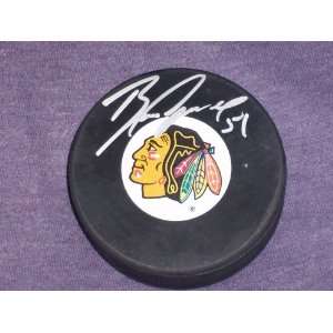 Brian Campbell Autographed Chicago Blackhawks Puck