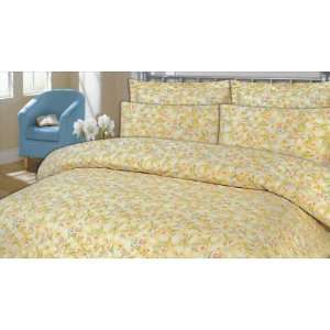  4 Piece Twin Duvet Set Bed in a Bag (Floral Yellow) Duvet 