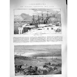    1883 MANCHESTER SHIP CANAL DOCKS BRIDGEWATER MERSEY