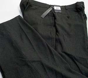 NEW Mens Perry Ellis Portfolio Charcoal Grey Pin Stripe Dress Pants 