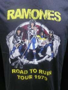Ramones road to ruin tour 1979 rock mens t shirt szM  