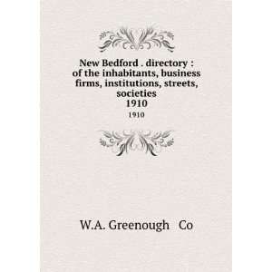  New Bedford . directory  of the inhabitants, business 