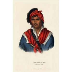   MATH LA, a Seminole Chief McKenney Hall Indian Print 
