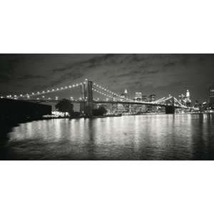  Brooklyn Bridge At Night   Poster by Dave Butcher (39.4 x 