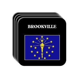  US State Flag   BROOKVILLE, Indiana (IN) Set of 4 Mini 