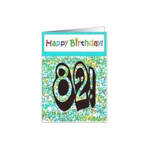   Birthday 82 Bright Bold Balloon Paper Greeting Card Card Toys & Games