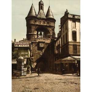  Vintage Travel Poster   The clock gate Bordeaux France 24 
