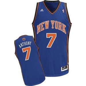   York Knicks Carmelo Anthony Road Blue Swingman Jersey sz 3XL  