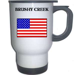 US Flag   Brushy Creek, South Carolina (SC) White Stainless Steel Mug