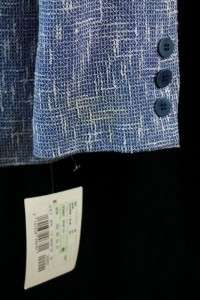 NWT womens blue white woven MISSONI DONNA BLAZER designer ITALY jacket 