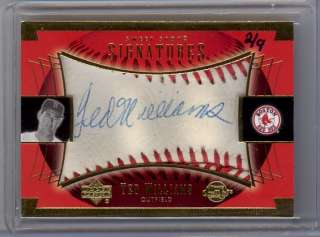 TED WILLIAMS 2003 SWEET SPOT SP CUTS CUT AUTO SIGNED /9  