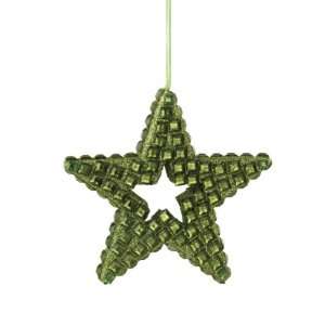  Club Pack of 12 Green Star with Beveled Accents Christmas 