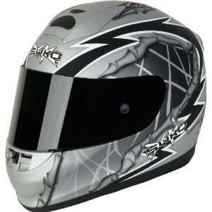  Syko Gray Medium Sport Full Face Helmet Automotive