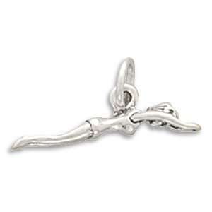  Sterling Silver Swimmer Charm Jewelry