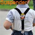 Kid Clip on Adjustable Pants X back Suspender Braces  