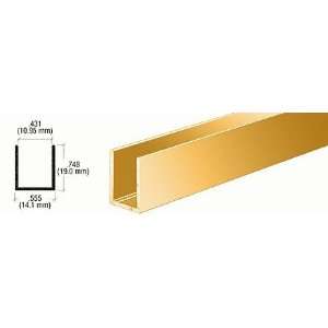  CRL Brite Gold Anodized 3/8 Aluminum U Channel   12 ft 