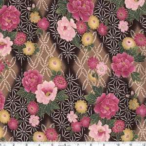  45 Wide Nobu Fujiyama Mika Roses Black Fabric By The 