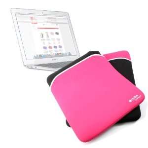  Reversible Pink / Black Water Resistant Neoprene Protective Laptop 