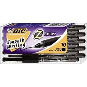  BIC Z4 Roller Classic Pen, .7mm Point Size, Black (10 Pens 
