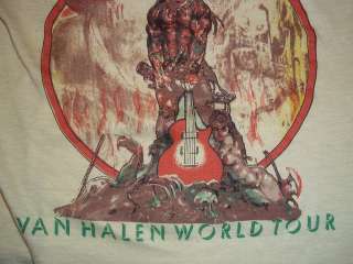 vintage VAN HALEN 1979 concert tour t shirt SMALL S wow  