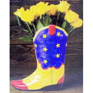  Ormsby Colorful Cowboy Boot Vase