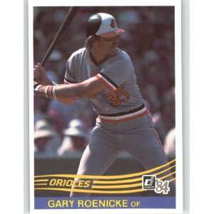  1984 Donruss #392 Gary Roenicke   Baltimore Orioles 