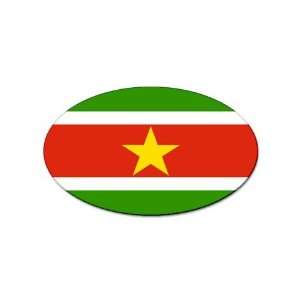  Suriname Flag Oval Magnet