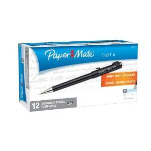  Paper Mate Logo II 0.5mm Mechanical Pencils, 12 Black 