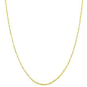    14k Yellow Gold 20 inch Diamond cut Alternating Ball Chain Jewelry