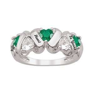  Emerald Ribbon and Birthstone Ring Jewelry