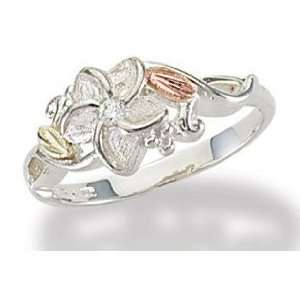  Black Hills Silver Plumeria Diamond Ring(.05 tw) Jewelry