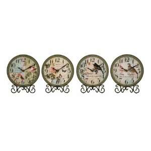 Imax Corporation 27557 4 Percy Small Inspirational Bird Clocks   Set 