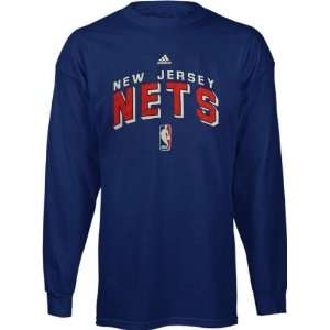  New Jersey Nets adidas Buzzer Beater Long Sleeve T Shirt 
