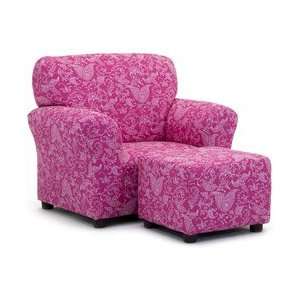 Candy Pink Paisley Club Chair and Ottoman Toys & Games