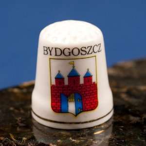  Ceramic Thimble   Bydgoszcz City Crest