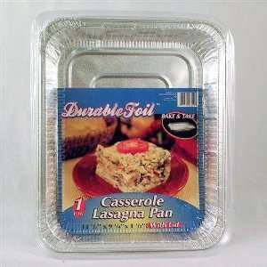 Foil Casserole Lasagna Pan with Lid Case Pack 20  Kitchen 