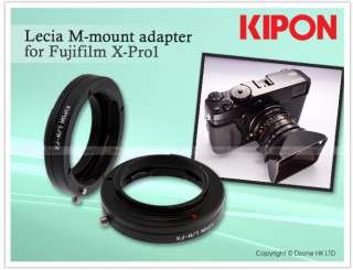 This adapter connects Leica M Mount Lens of Fujifilm X Pro1 camera 