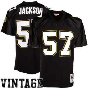   Jackson New Orleans Saints 1987 Authentic Throwback Jersey   Black
