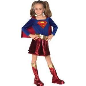  Childs Deluxe Super Girl Halloween Costume (Size Small 4 