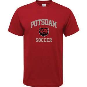  SUNY Potsdam Bears Cardinal Red Youth Soccer Arch T Shirt 