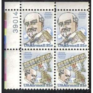  1979 OCTAVE CHANUTE Airmail #C93 94 Plate Block of 4 x 21 