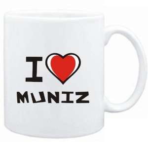 Mug White I love Muniz  Last Names 