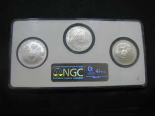   Dollars American Eagle Marine Corp Marshall NGC BU 3 Coin Set  