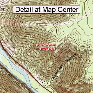 USGS Topographic Quadrangle Map   Sinnemahoning, Pennsylvania (Folded 