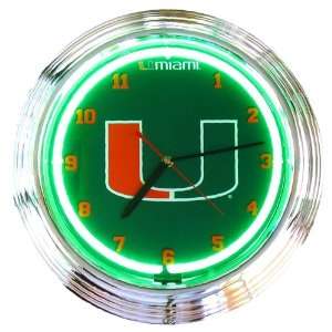  Miami Hurricanes Retro Diner Neon Clock