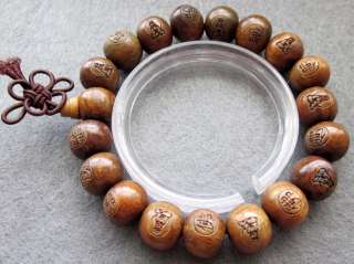 Wood Buddha FO Beads Tibet Buddhist Prayer Bracelet Mal  