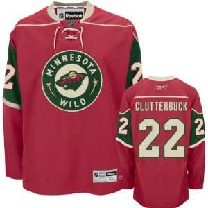 Cal Clutterbuck Jersey Reebok Red #22 Minnesota Wild Premier Jersey 