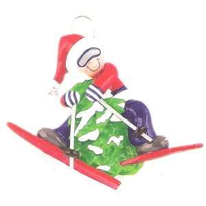 Skier in Tree Christmas Ornament