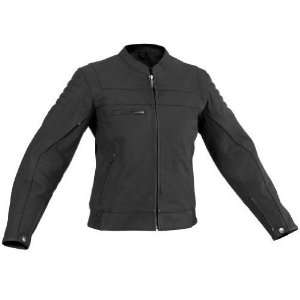 River Road Vise and Cameo Matte Black Leather Motorcycle Jacket (Mens 